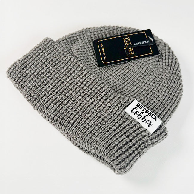 OBC WAFFLE Cuffed Beanie - Charcoal Melange