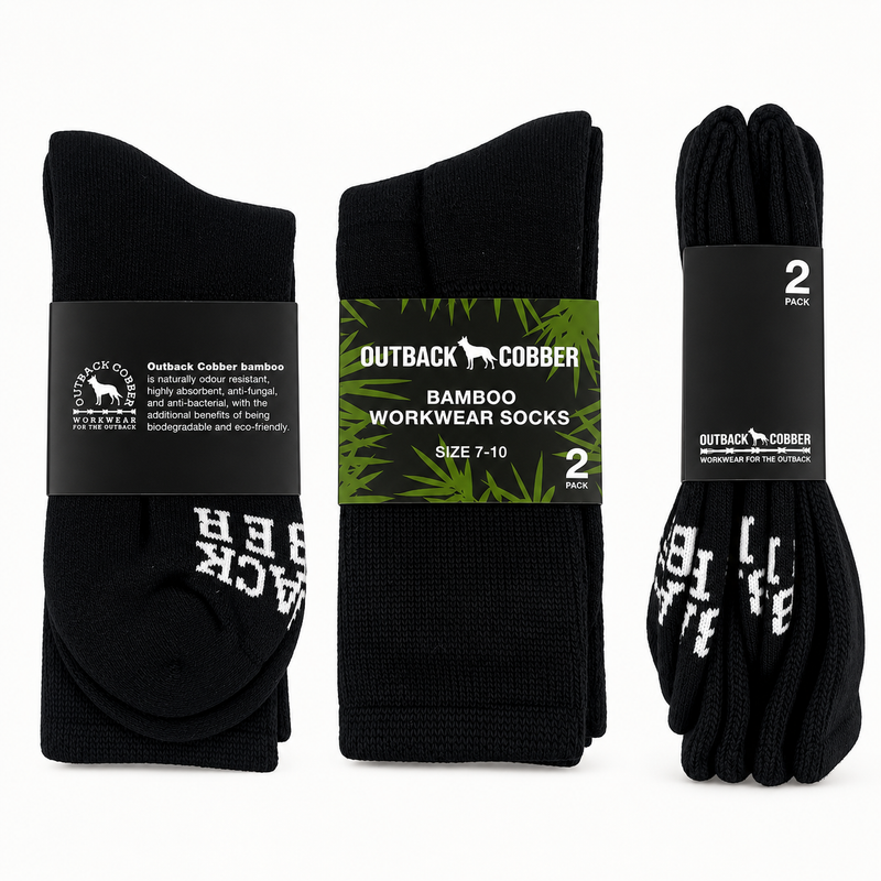 OBC BAMBOO CREW SOCKS 2PACK