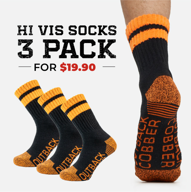 OBC HIVIS SOCK 3PACK ORANGE