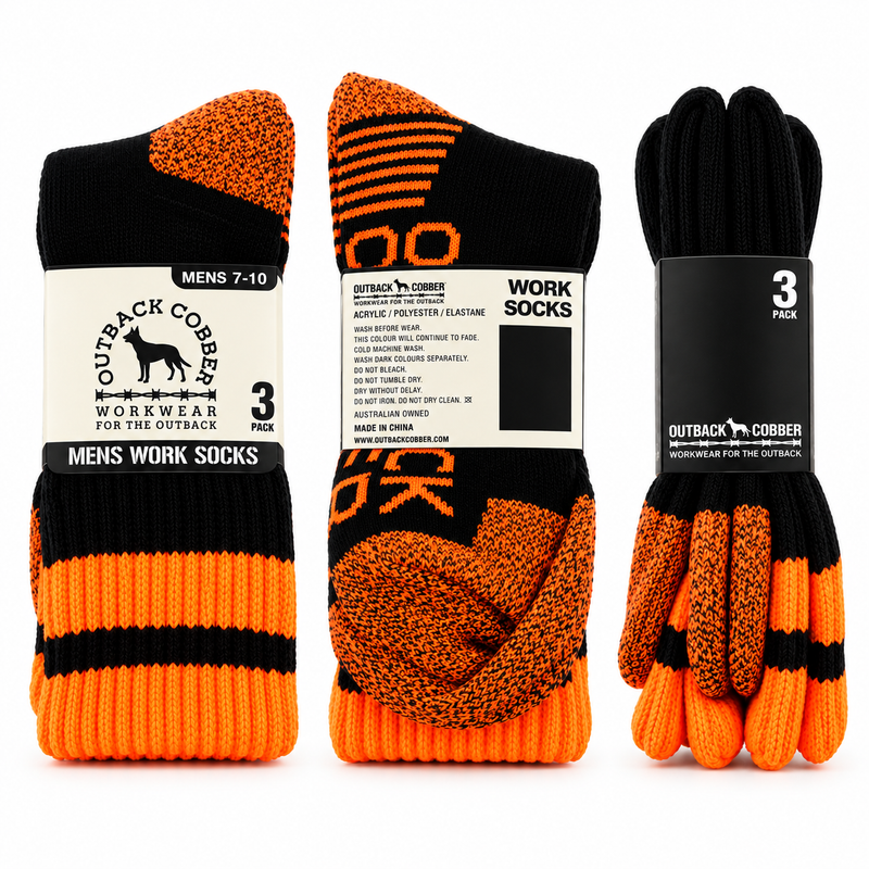 OBC HIVIS SOCK 3PACK ORANGE