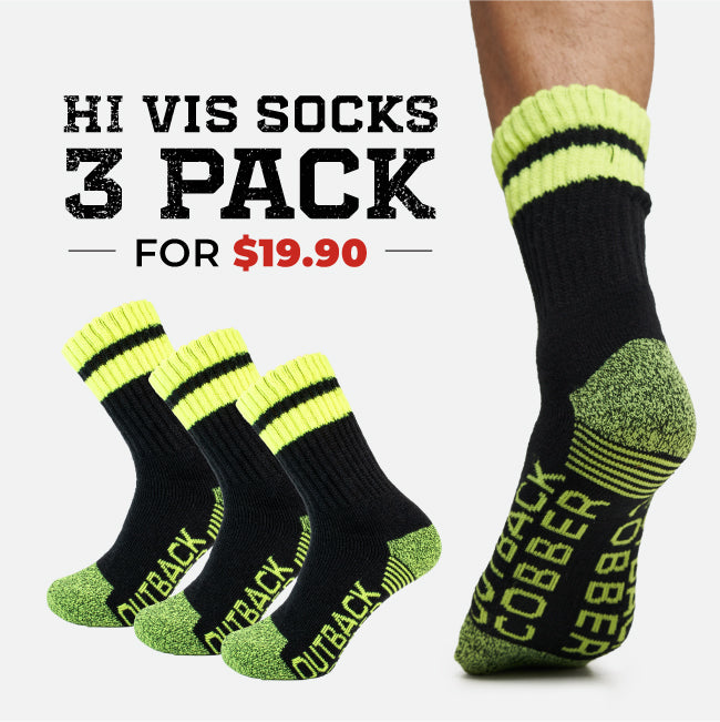 OBC HIVIS SOCK 3PACK  YELLOW