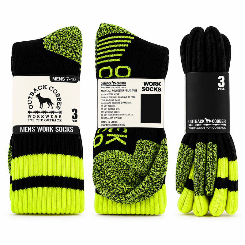OBC HIVIS SOCK 3PACK  YELLOW