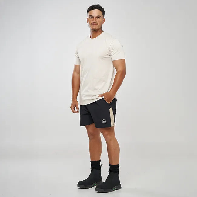 OBC ACTIVE STRETCH RIP STOP WORK SHORTS - BLACK