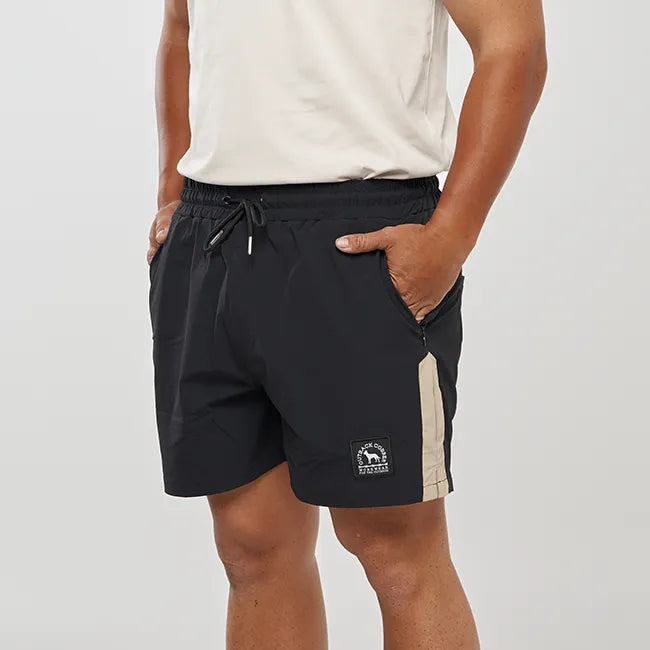 OBC ACTIVE STRETCH RIP STOP WORK SHORTS - BLACK