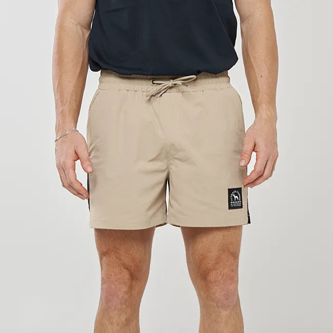 OBC ACTIVE STRETCH RIP STOP WORK SHORTS  -KHAKI
