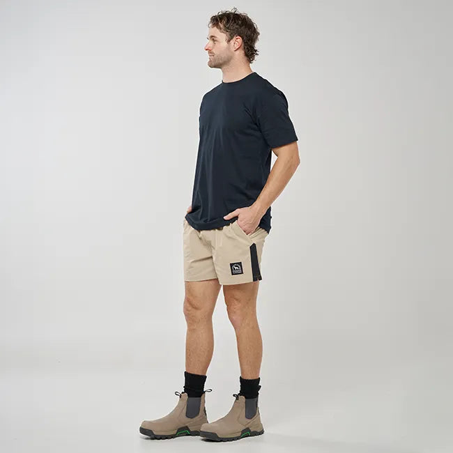 OBC ACTIVE STRETCH RIP STOP WORK SHORTS  -KHAKI