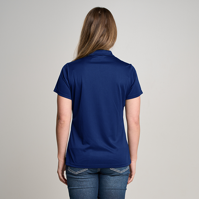 Womens Short Sleeve Active Polo Shirt- Navy