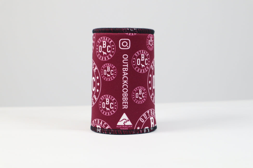 OBC Stubby Cooler Maroon