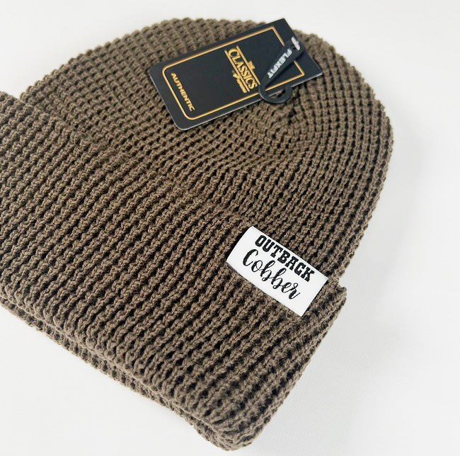 OBC WAFFLE Cuffed Beanie - Olive