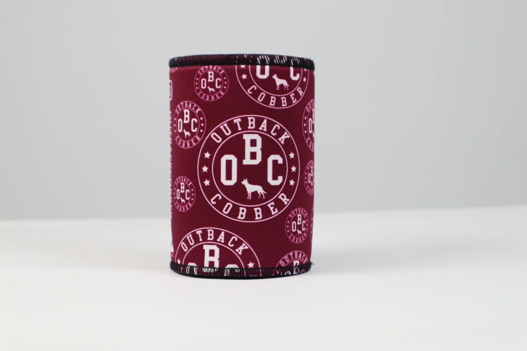 OBC Stubby Cooler Maroon