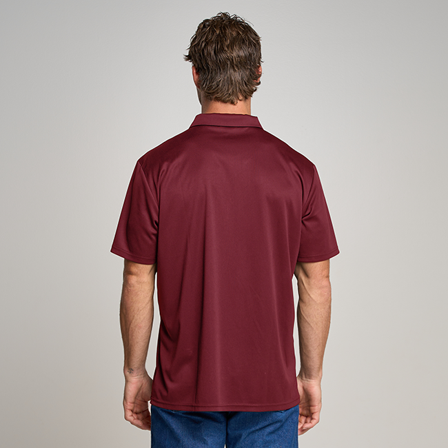 MENS S/S ACTIVE POLO SHIRT - BURGUNDY