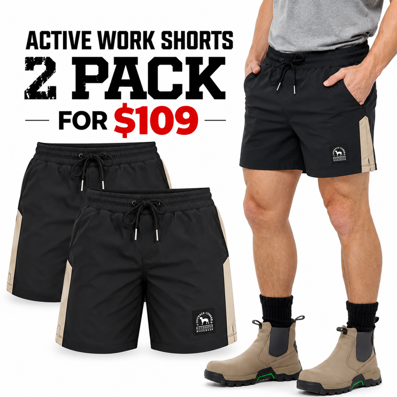 OBC ACTIVE SHORTS 2 PACK - BLACK