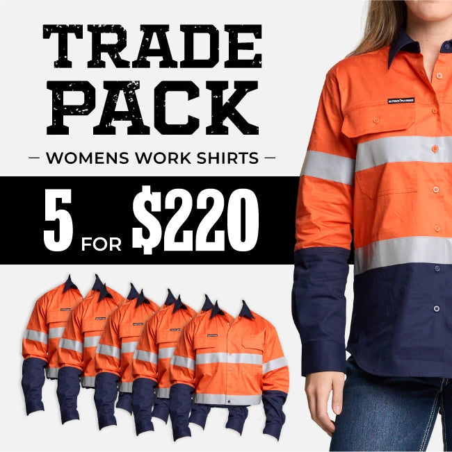 WOMENS TRADE 5 PACK ORANGE/NAVY