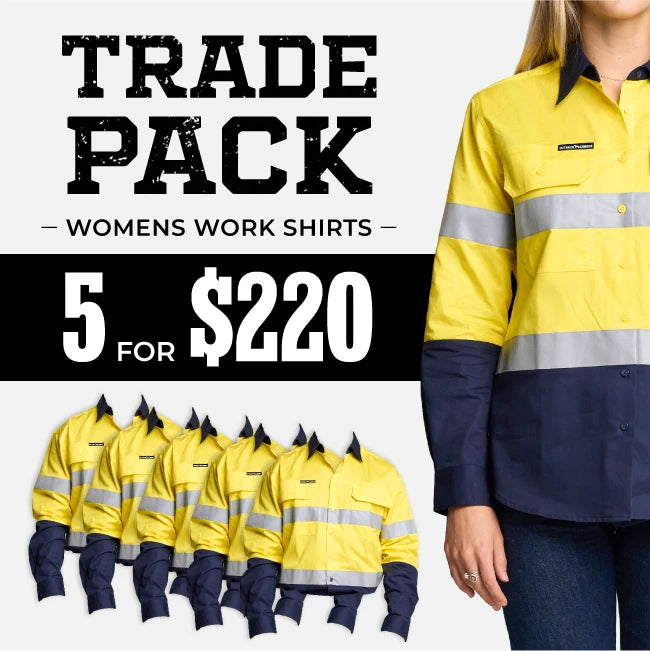 WOMENS TRADE 5 PACK YELLOW/NAVY