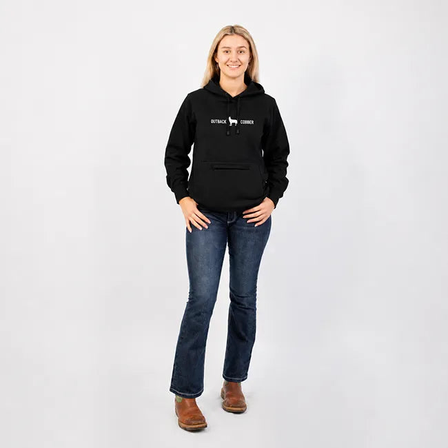 Darcy Womens Pullover Hood - Black