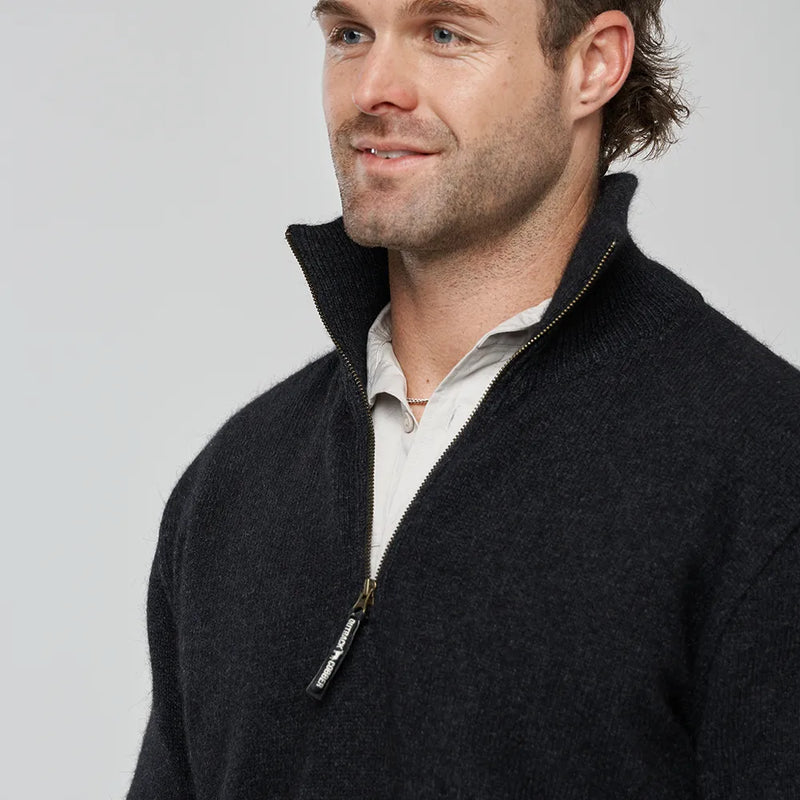 Lawson Mens Half Zip Pullover - Charcoal