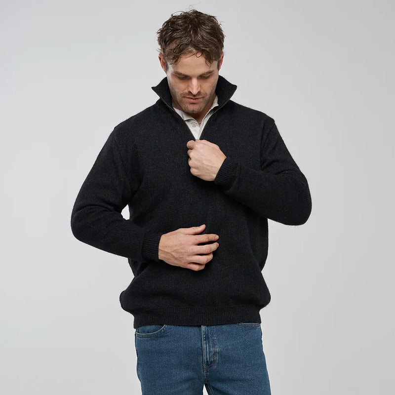 Lawson Mens Half Zip Pullover - Charcoal