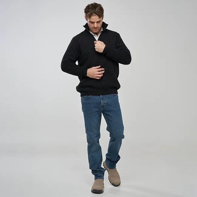 Lawson Mens Half Zip Pullover - Charcoal