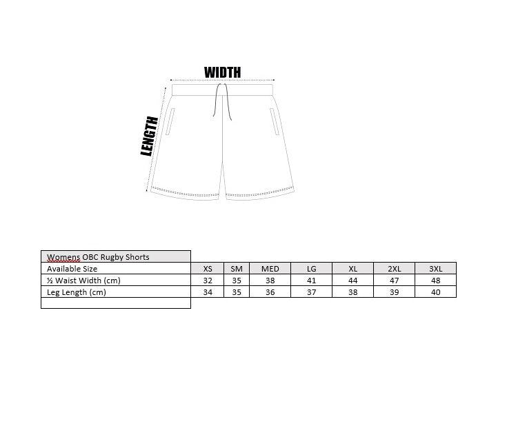 OBC UNISEX Rugby shorts - 2 Packs