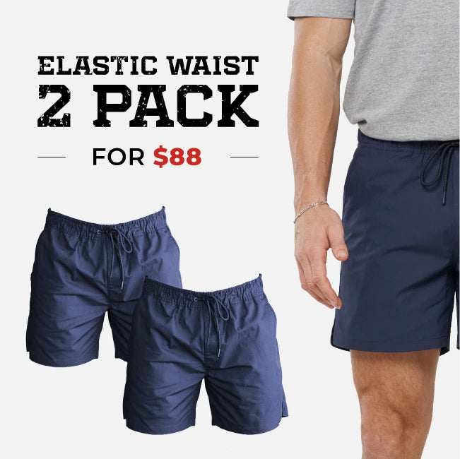 OBC TRADE WORK SHORTS 2PACK NAVY