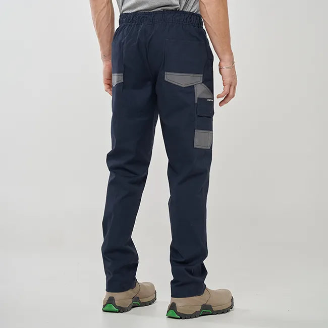 OBC ELASTIC WAIST WORK PANTS - NAVY