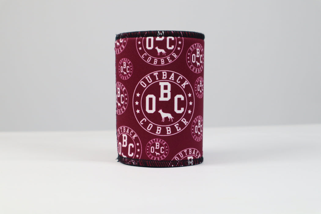 OBC Stubby Cooler Maroon